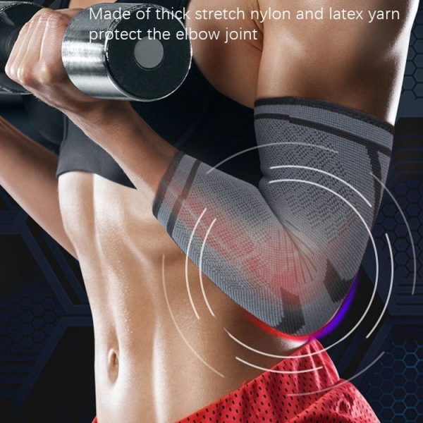 1pair Fitness Sports Protective Gear Breathable Sweating Sports Elbow Pads, Size: S (Smoke Gray) - Image 5