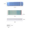 4 in 1 Pencil Eraser Ruler Stationery Box (Light Pink) - Image 3