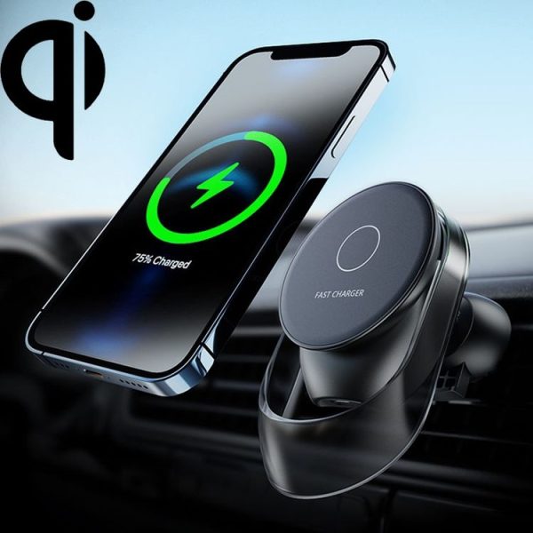 F9189 15W MagSafe Magnetic Car Lighting Wireless Charger (Black)