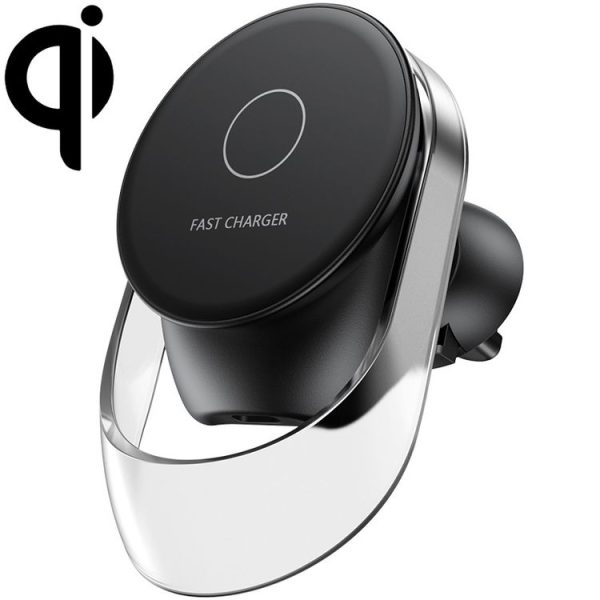 F9189 15W MagSafe Magnetic Car Lighting Wireless Charger (Black) - Image 2