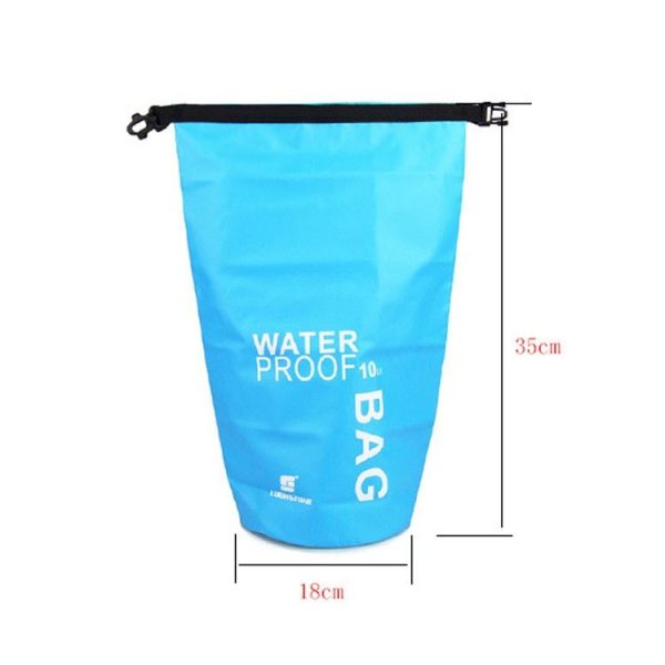 LUCKSTONE 10L Outdoor Rafting Swimming Waterproof Bag (Green) - Image 3