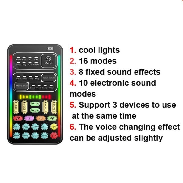 I9 Voice Changer Game Live Broadcast Mobile Computer Sound Card - Image 2