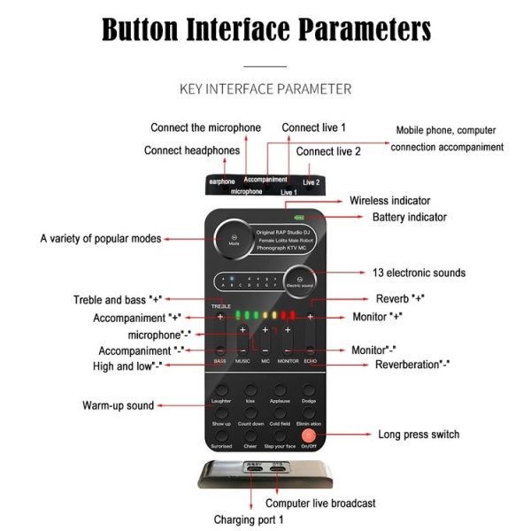 K9 Voice Changer Game Live Broadcast Mobile Computer Sound Card - Image 5