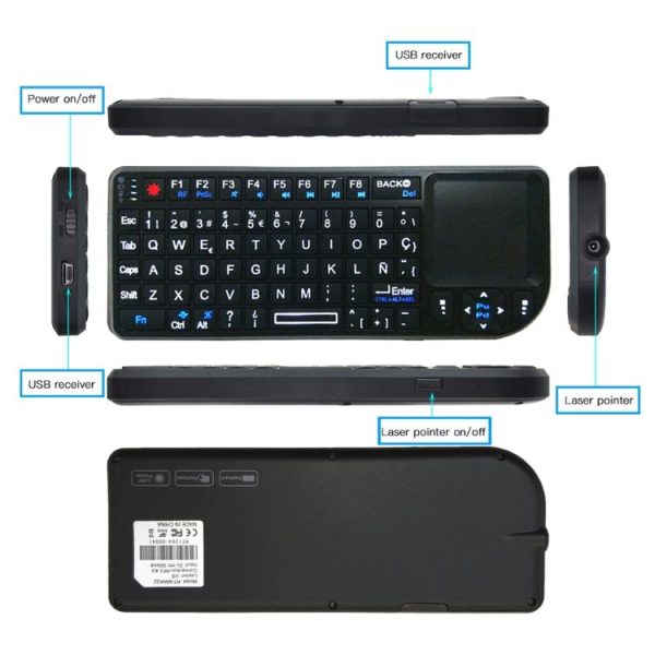 A8 Bluetooth Touch Backlit Mechanical Wireless Keyboard (White Light English Version) - Image 3