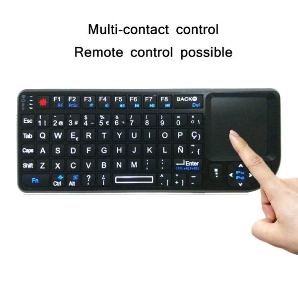 A8 Bluetooth Touch Backlit Mechanical Wireless Keyboard (White Light English Version) - Image 4