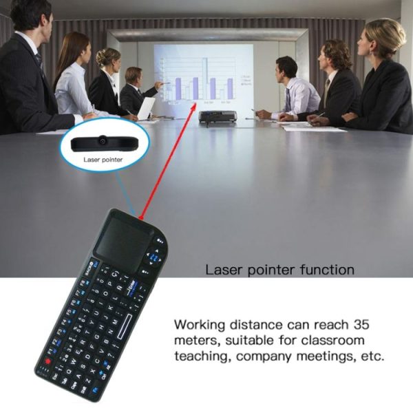 A8 Bluetooth Touch Backlit Mechanical Wireless Keyboard (White Light English Version) - Image 7