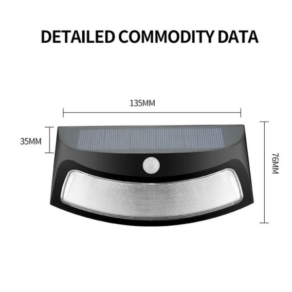 Human Body Induction Solar Light Garden Wall Light (Warm Light) - Image 3