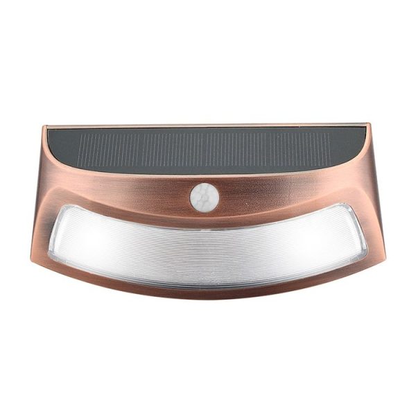 Red Copper Human Body Induction Solar Wall Light (White Light) - Image 2