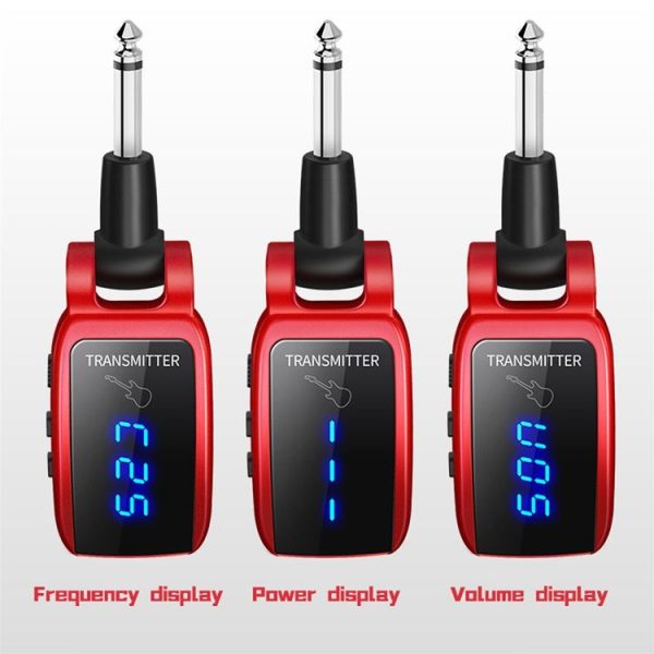 U12DX 6.35mm Jack Wireless Guitar Transmitter Receiver Rechargeable Adapter (Red) - Image 3