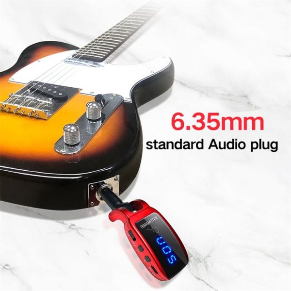 U12DX 6.35mm Jack Wireless Guitar Transmitter Receiver Rechargeable Adapter (Red) - Image 4