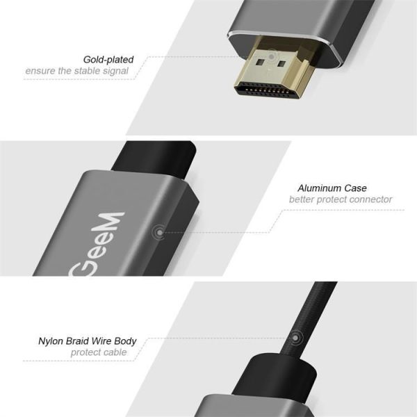 QGeeM QG-HD02 HDMI Single to Mini DP Converter (Silver Gray) - Image 5