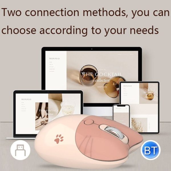 M3 3 Keys Cute Silent Laptop Wireless Mouse, Spec: Bluetooth Wireless Version (Blue) - Image 6