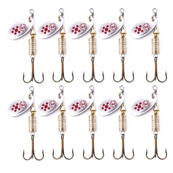 10 PCS HENGJIA SP054 6.7cm / 7g Fresh Water Sequins Road Bait (Silver)