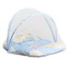 Spring Summer Portable Foldable Baby Crib With Mosquito Net (Blue)