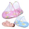 Spring Summer Portable Foldable Baby Crib With Mosquito Net (Blue) - Image 4