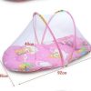 Spring Summer Portable Foldable Baby Crib With Mosquito Net (Blue) - Image 5