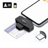 Rocketek CSCR3 Smart CAC Card Reader Type-c Bank Tax Declaration SIM Card / IC Card ID Card Reader (Black)