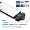 Rocketek CSCR3 Smart CAC Card Reader Type-c Bank Tax Declaration SIM Card / IC Card ID Card Reader (Black) - Image 3