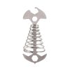 5 PCS Multifunctional Outdoor Camping Fishbone Nail Spring Hook Wind Rope Buckle (Stainless Steel)