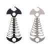 5 PCS Multifunctional Outdoor Camping Fishbone Nail Spring Hook Wind Rope Buckle (Stainless Steel) - Image 2