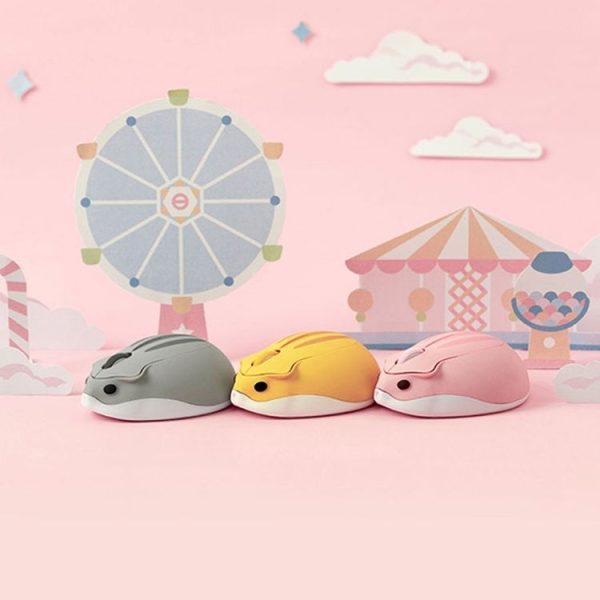 3 Keys 2.4G Wireless Hamster Shape Mouse (Yellow) - Image 7