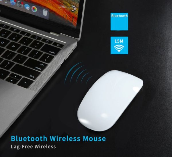 E9 1200 DPI Ultra Thin Touch Bluetooth Mouse, Style: Charging (White) - Image 7