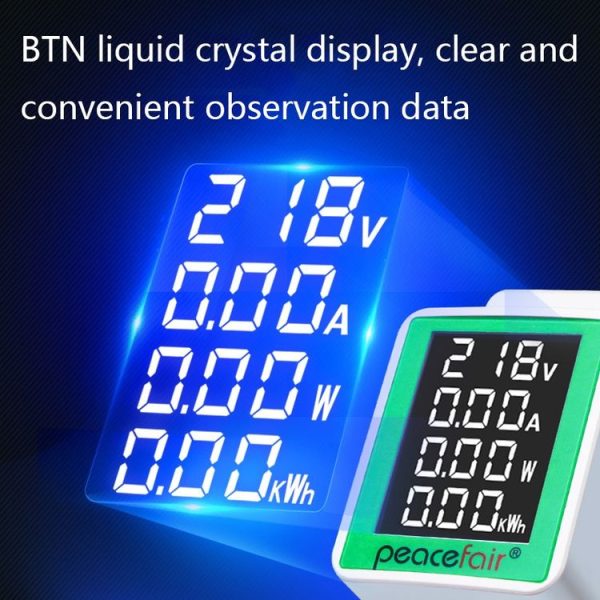Peacefair PZEM-008 4 In 1 Multifunctional AC Digital Display Rail Monitor - Image 4