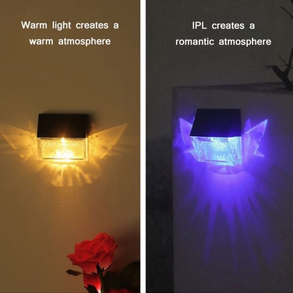 Solar Outdoor Garden Butterfly Light and Shadow LED Wall Light (SL-601 PE Bag) - Image 4