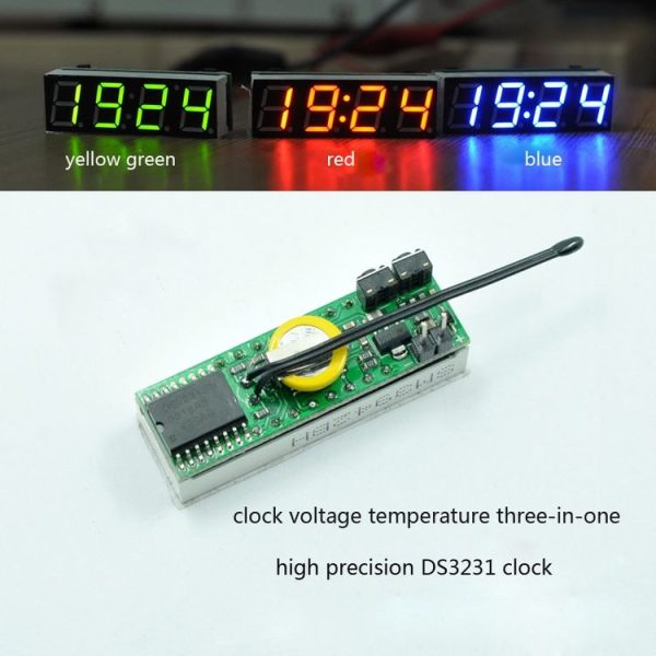 High-Precision RX8025T Digital Clock Module LED Digital Tube Electronic Clock (Red) - Image 5
