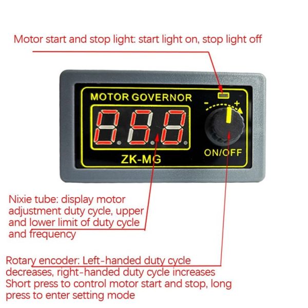 ZK-MG 5-30V High Power PWM DC Motor Governor Digital Display Encoder - Image 4