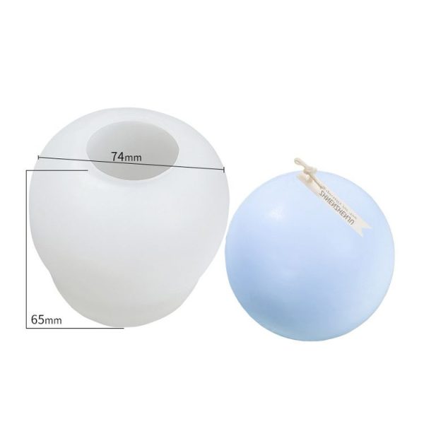 Scented Candle Silicone Mold DIY Handmade Soap Mold, Specification: Ball - Image 2