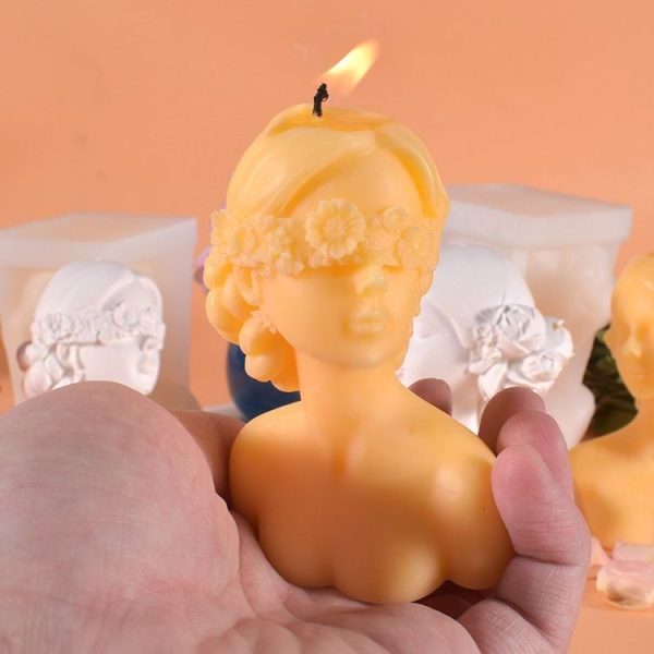 Aromatherapy Plaster Mold Rose Beauty Candle Silicone Mold, Style: Cover Eyes - Image 3