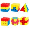 2 PCS Third-order Solid Color Puzzle Early Education Magic Cube Toy, Style: Volcanic - Image 2