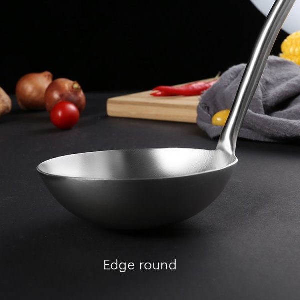 304 Stainless Steel Kitchen Equipment Thickened Hollow Handle Cooking Tool, Style: Soup Spoon - Image 4