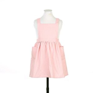 Cotton And Linen Parent-Child Painting Apron Baking Coffee Work Clothes, Size: Childrens (Pink)