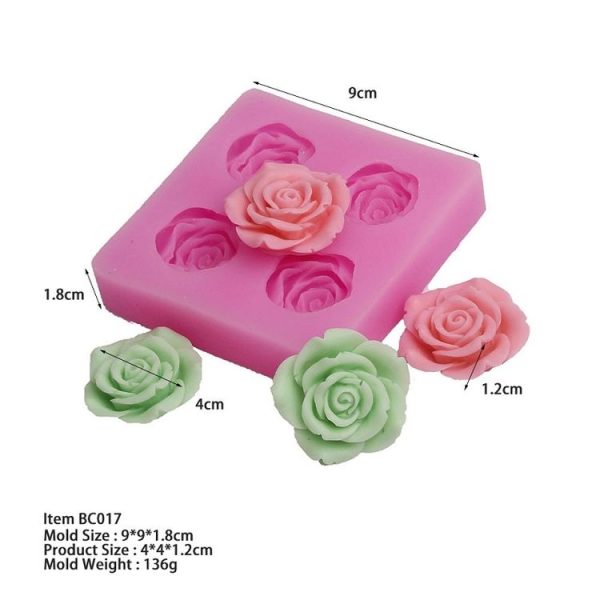 Flower Silicone Mould Handmade Soap Fondant Cake Decoration - Image 3