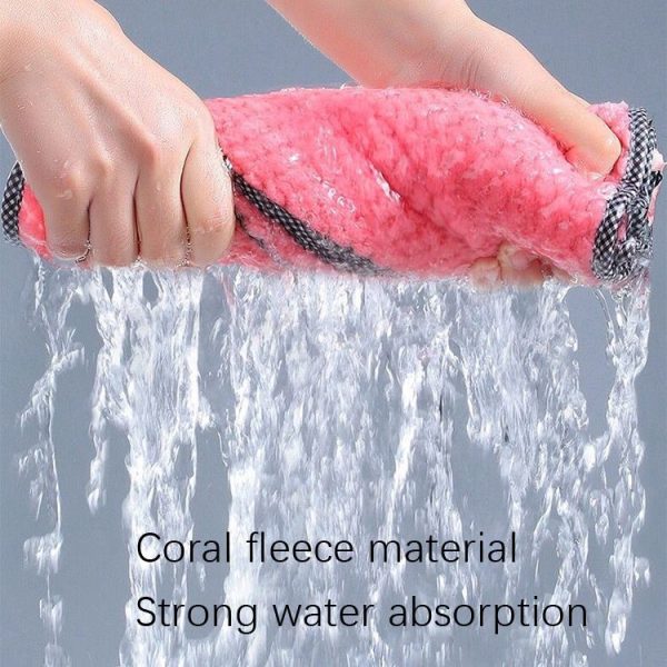 4pcs Hand Towel Hangable Dishcloth Kitchen Rag Non-Stick Oil Absorbent Towel (Color Random Delivery) - Image 5