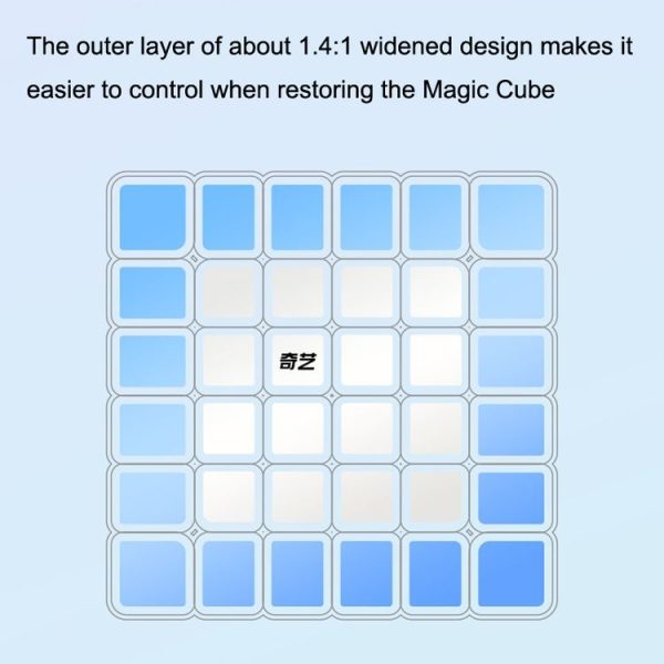 Qiyi Six Level Intelligence Smooth Puzzle Advanced Magic Cube (Colorful) - Image 4