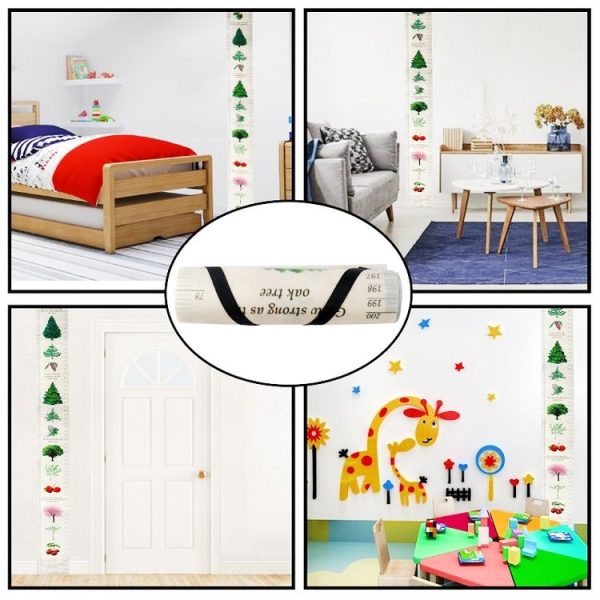 Removable Wall-mounted Height Ruler With Botanical Print Decoration - Image 5