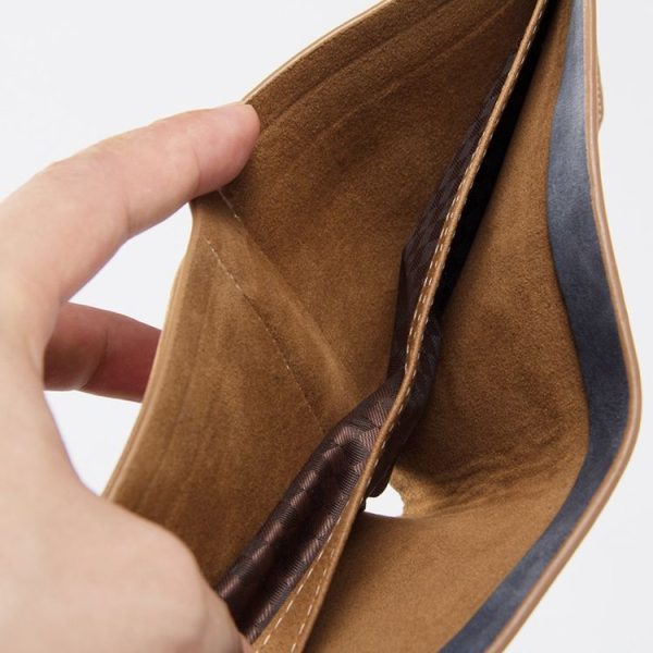 Baellerry BLR1152 Men Short Wallet Vintage Frosted Two Fold Wallet (Coffee Horizontal) - Image 6