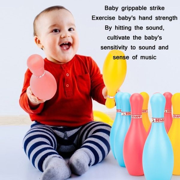 3 Sets Children Sports Recreation Plastic Bowling Toy Set, Size: 15cm - Image 5