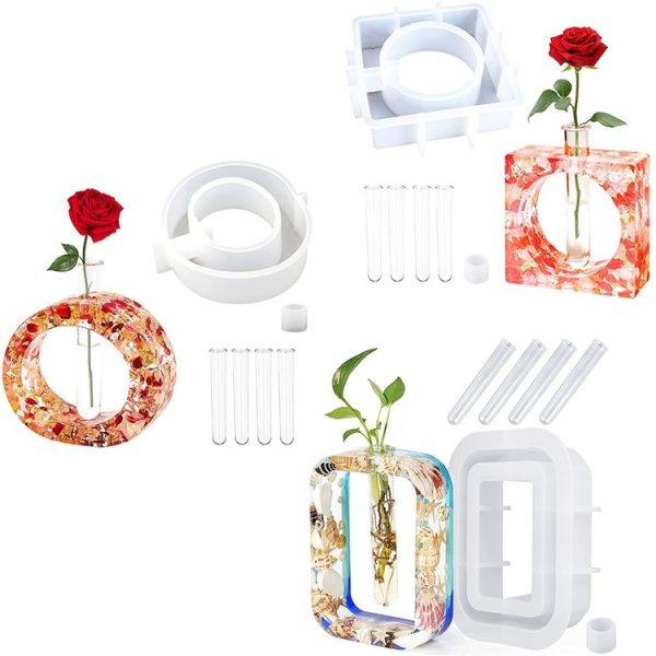 DIY Vase Epoxy Mould Simple Vase Make Tool, Specification: Rectangle - Image 3