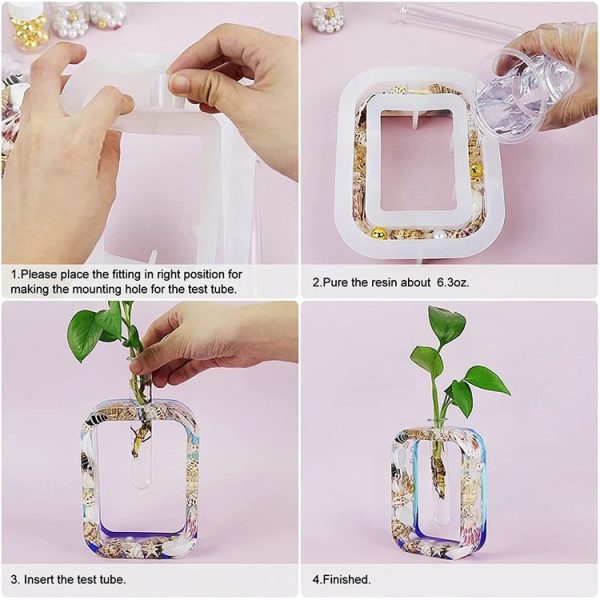 DIY Vase Epoxy Mould Simple Vase Make Tool, Specification: Rectangle - Image 7