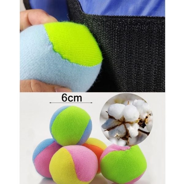 Children Dodgeball Vest For Parent-child Outdoor Games With 5 Balls, Specification: Large (Yellow) - Image 4