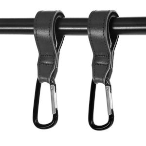 2 PCS Baby Stroller Convenient Carabiner Hook (Black)