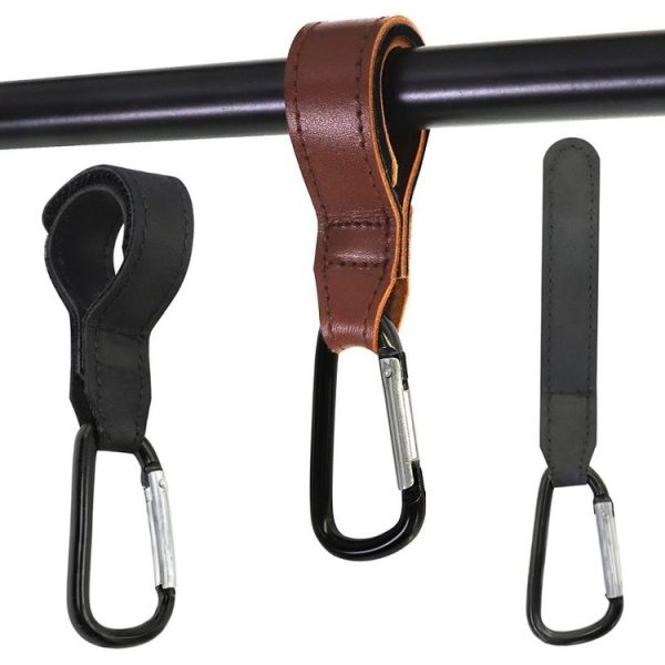 2 PCS Baby Stroller Convenient Carabiner Hook (Black) - Image 2