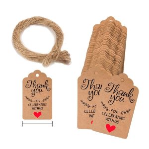 5 Bags 100PCS / Bag Kraft Paper Gift Tags Hang Tags (L-15)