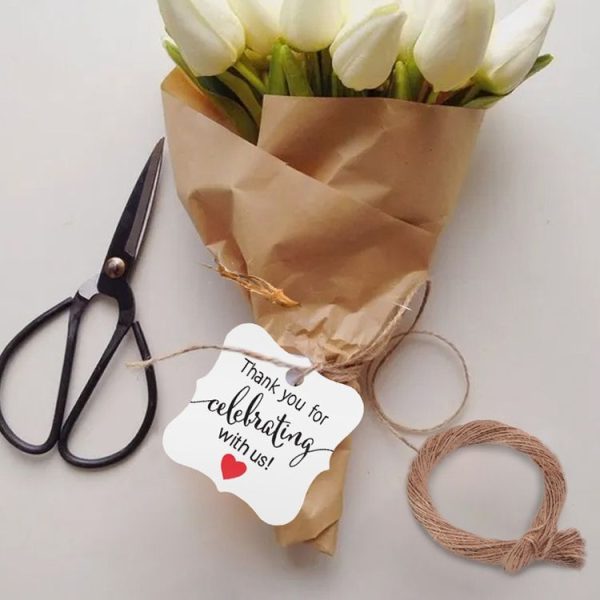 5 Bags 100PCS / Bag Kraft Paper Gift Tags Hang Tags (L-15) - Image 5