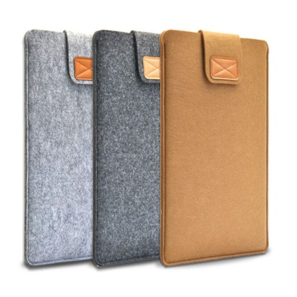 Vertical Felt Laptop Bag Tablet Sleeve Bag, Size: 11 Inch (Light Grey) - Image 2