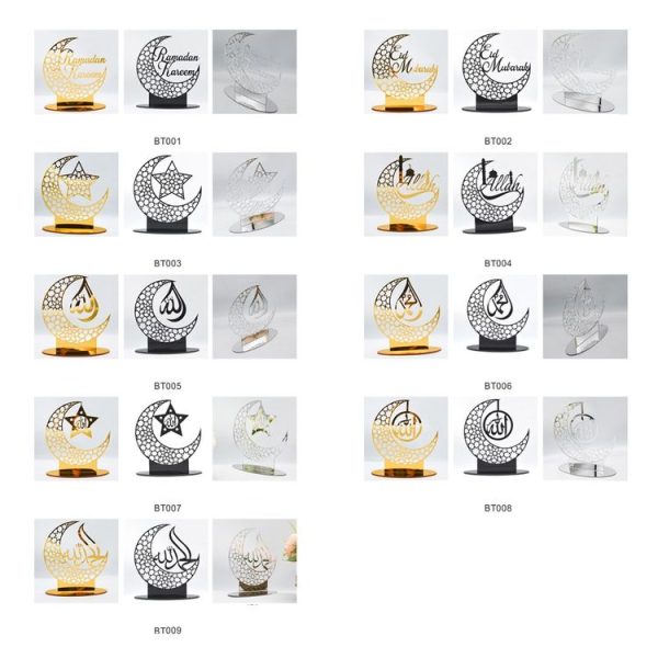 BT007 Ramadan Acrylic Ornament Mirror Sticker Wall Sticker (Silver) - Image 2